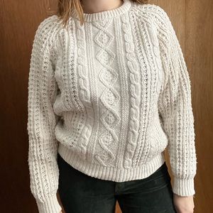 Cream Chunky Knit Sweater